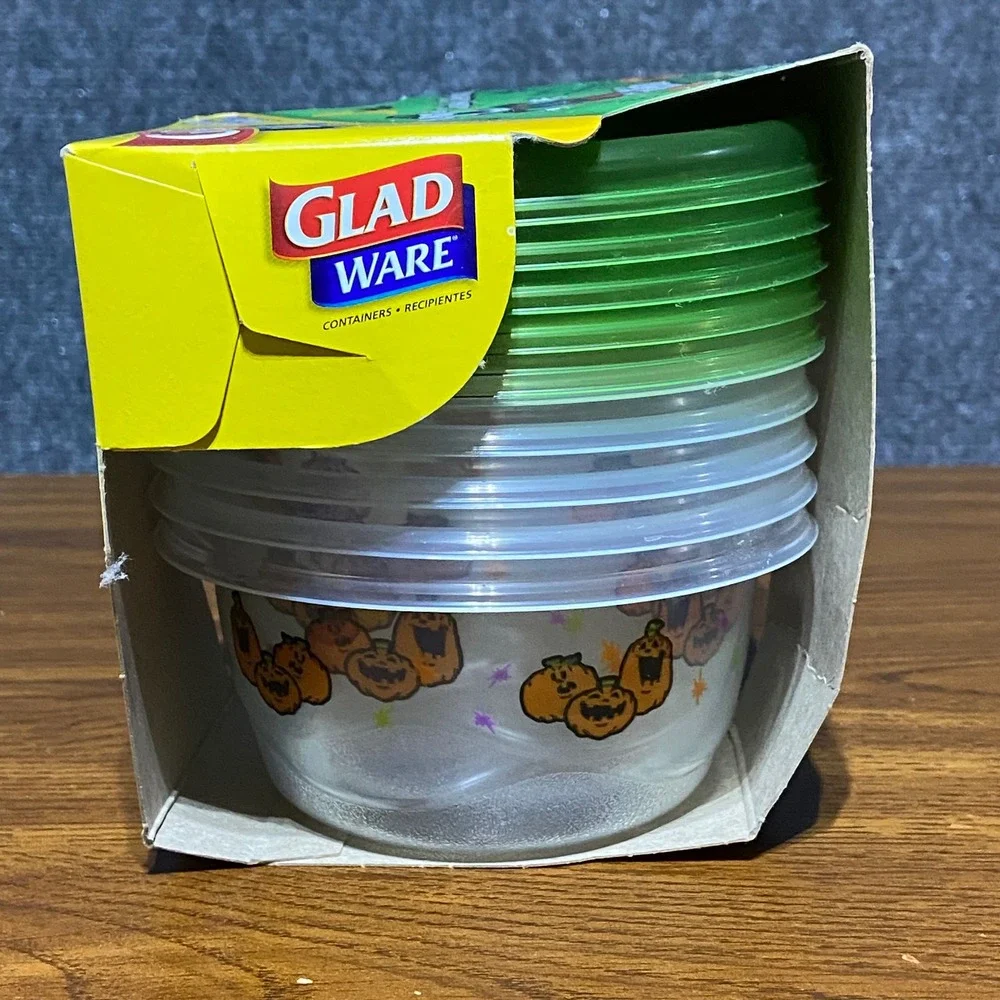 GladWare Spooky Collection Halloween Side Dish 14oz Containers 5 Count New 2008